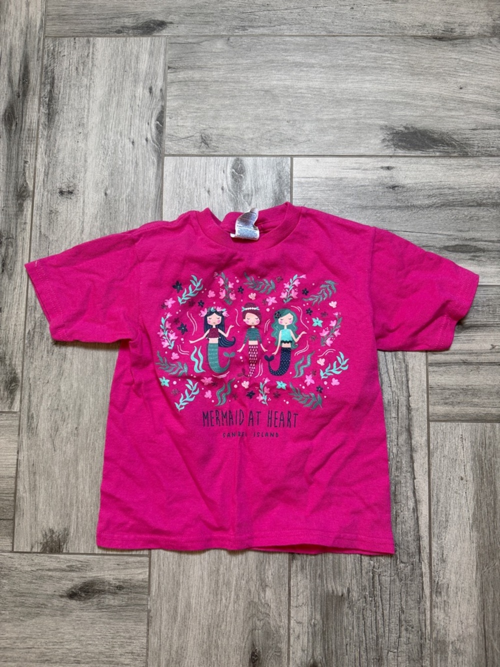 Delta Hot Pink Girls' Mermaid at Heart Sanibel Island Graphic Tee 3T